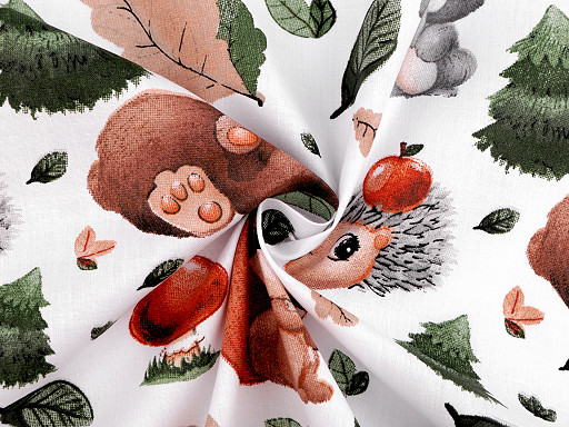 Baumwollstoff/Leinen Waldtierchen