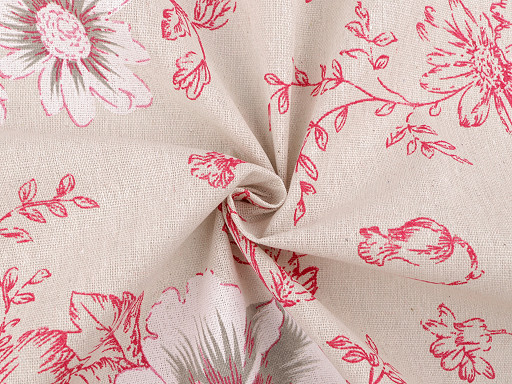 Linen fabric flowers