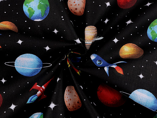 Cotton fabric / cloth, universe / planets