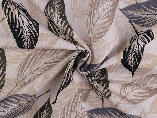  Tessuto decorativo Loneta, motivo: foglie