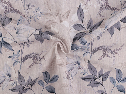  Tessuto decorativo Loneta, motivo: foglie/piante