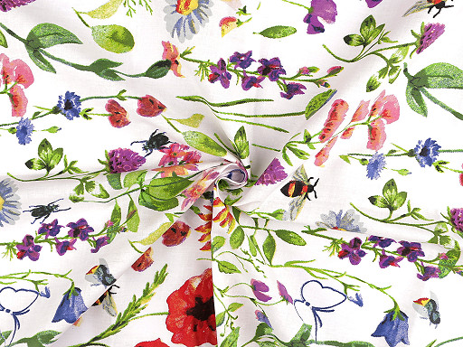  Baumwollstoff/Leinen Blumen