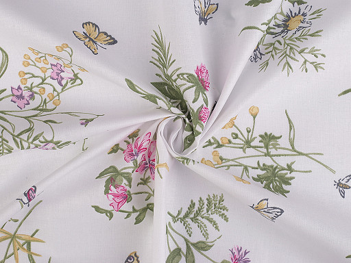 Pamut anyag / vászon mezei virágok