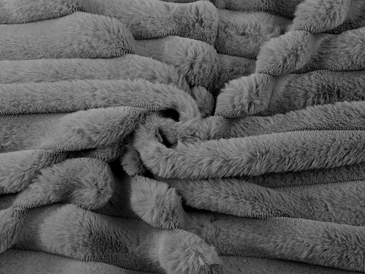 Kunstpelz mit Streifen/Chinchilla-Imitat