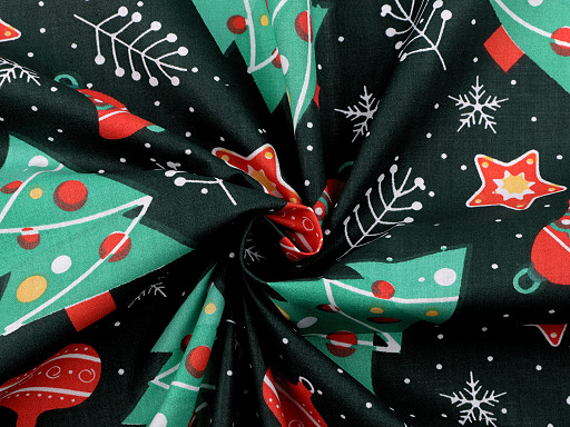 Christmas Cotton Fabric / Canvas - Trees