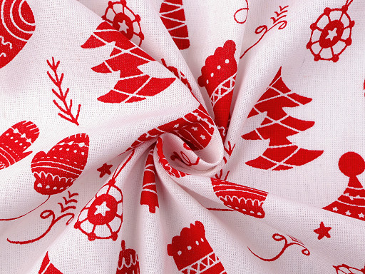 Recycled Christmas cotton fabric