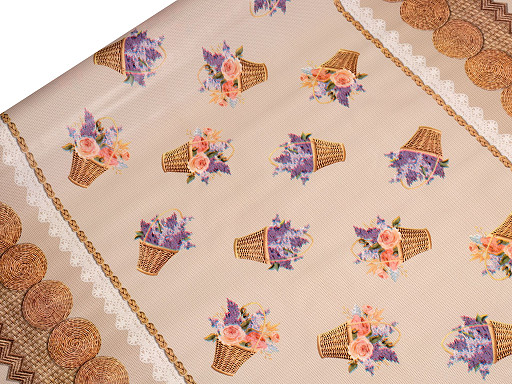 PVC-Tischdecken-Stoff mit Textilrücken