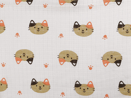 Bavlněná plenkovina / mušelín kočka