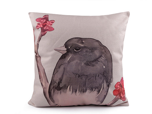 Housse de coussin Oiseau, 45 x 45 cm