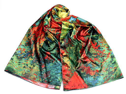 Saténový šátek / šála 70x180 cm