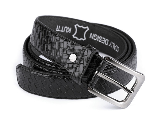 Men's leather belt width 2.8 cm