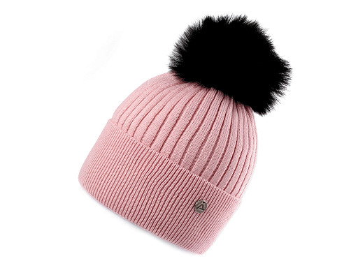 Gorro de invierno con pompón para niña/mujer