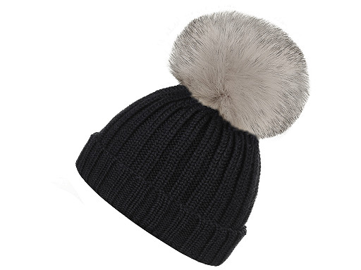 Cappello invernale, da bambina, con pon-pon