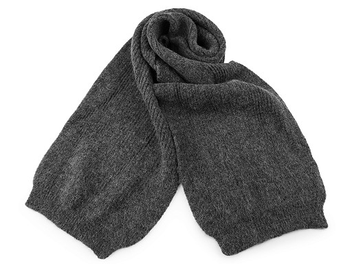 Zimný šál pletený unisex 25x150 cm