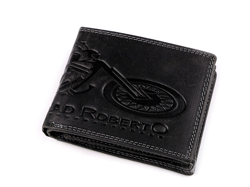 Herren Geldbörse aus Leder für Jäger, Angler, Biker 9,5 x 12 cm