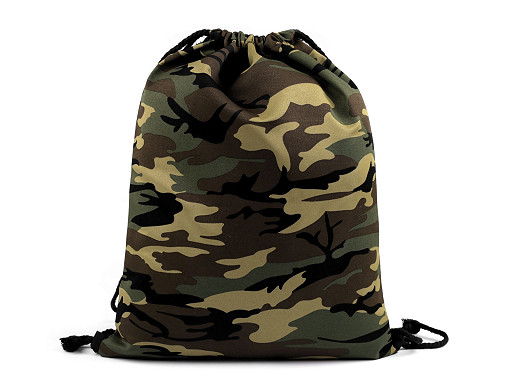 Borsa con coulisse, in stile camouflage 