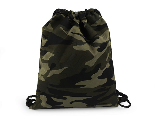 Borsa con coulisse, in stile camouflage 