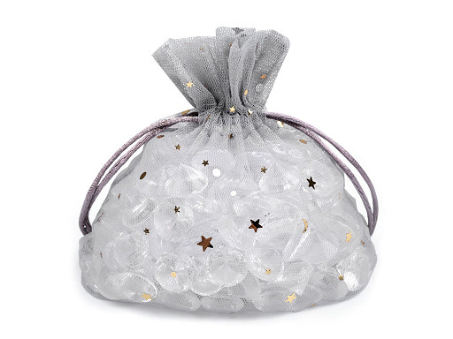 Sac cadeau en tulle, 13 x 18 cm, Étoile