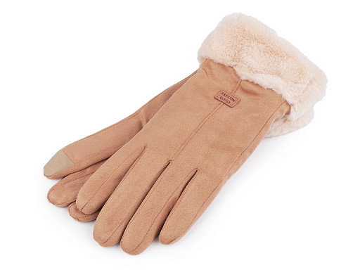 Mănuși de damă cu blană, tactile