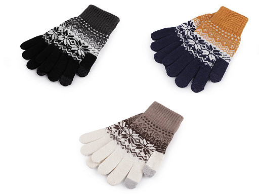 Dámske / dievčenské pletené rukavice nórsky vzor Dámske / dievčenské pletené rukavice nórsky vzor