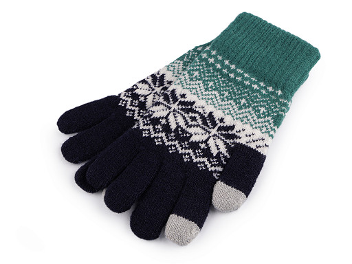 Ladies / Girls Knitted Gloves Norwegian Pattern