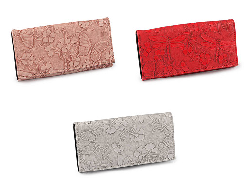 Ladies wallet dragonflies and butterflies 9.5x19 cm