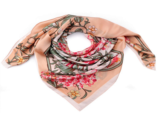 Foulard satiné, 90 x 90 cm