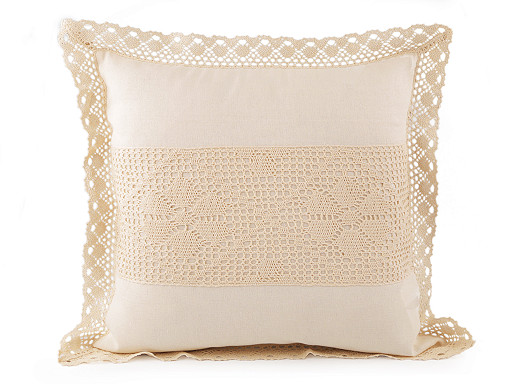 Housse de coussin avec dentelle, 45 x 45 cm