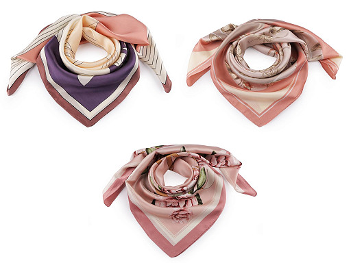 Saténový šátek 70x70 cm