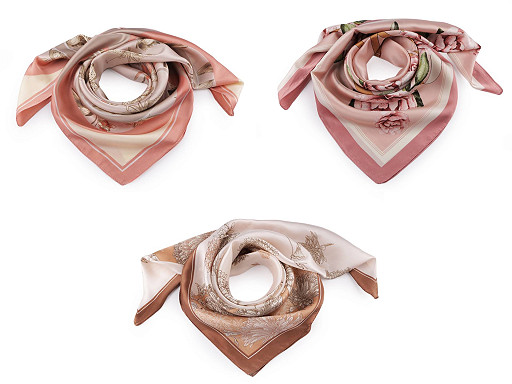 Saténový šátek 70x70 cm