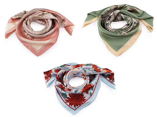 Szatén kendő 70x70 cm