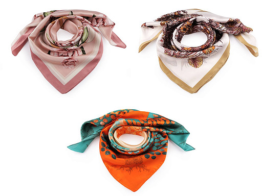 Foulard satiné, 70 x 70 cm