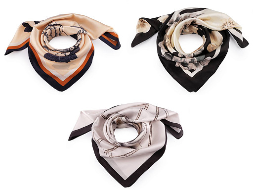 Foulard satiné, 70 x 70 cm