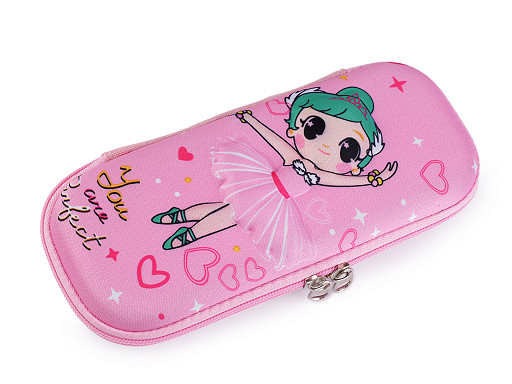 Case / pencil case for girls 3D 23x10 cm