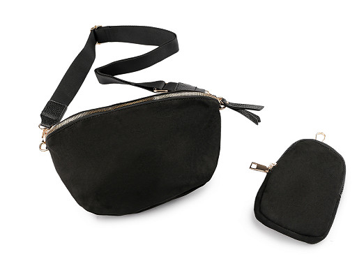 Torebka crossbody z etui imitacja zamszu 24x16 cm