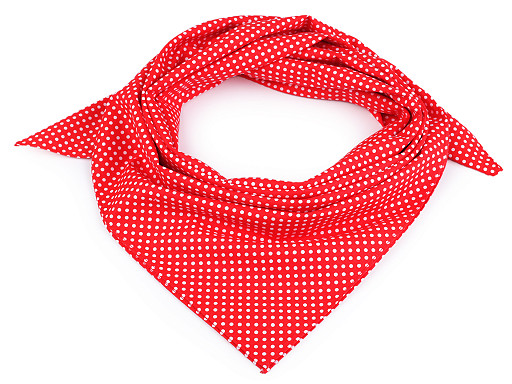 Foulard à pois en coton, 65 x 65 cm