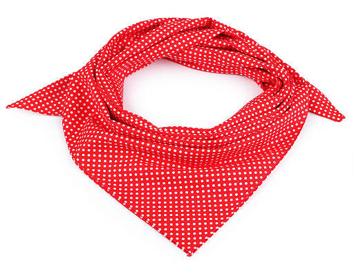 Foulard à pois en coton, 65 x 65 cm