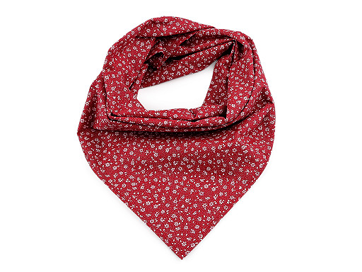 Bavlněný šátek s drobnými květy 70x70 cm