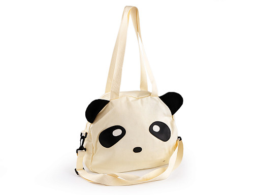 Children's cotton sports bag - dog, panda 35x30 cm