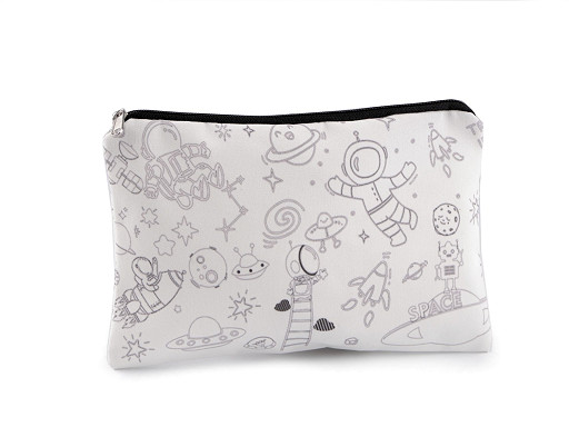 Etui tekstylne z zamkiem błyskawicznym do dekorowania / malowania 13x22 cm 