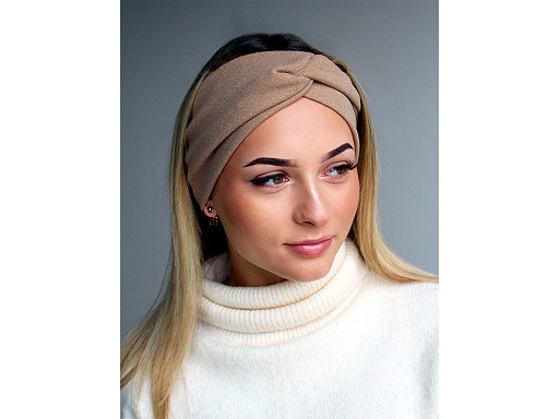 Damen-Stirnband aus Soft Fleece gekreuzt