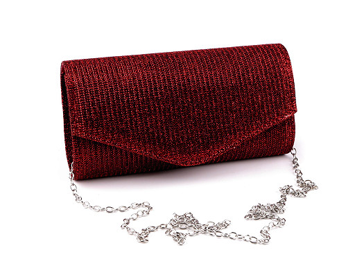 Bolso de mano tipo clutch, con Lurex