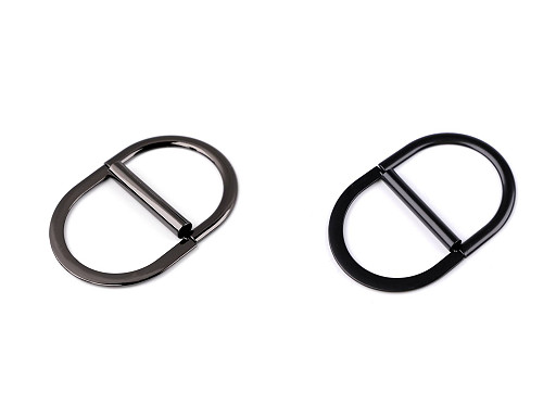 Metal belt buckle, double, pulling hole 35 mm