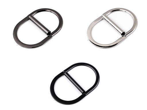 Metal belt buckle, double, pulling hole 35 mm