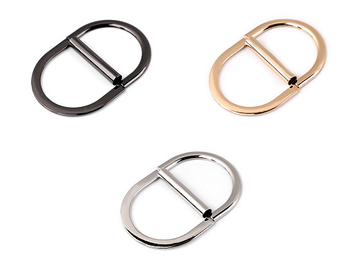 Metal belt buckle, double, pulling hole 35 mm