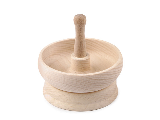 Bead stringing wooden spinning wheel Ø10 cm