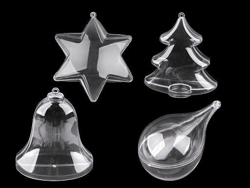 Two-part Plastic Box - bell, tree, drop, star