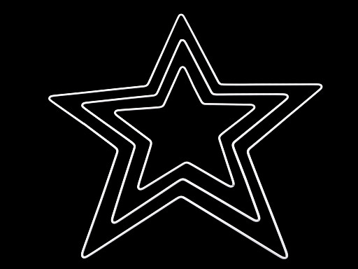 Estrella metálica para decoración, 3 piezas