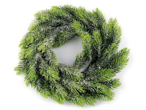 Artificial snow-covered Christmas wreath Ø30 cm