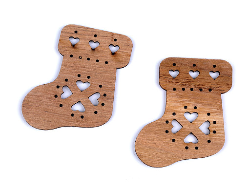 Χριστουγεννιάτικα ξύλινα στολίδια για κόλλημα / κρεμάσμα